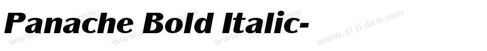 Panache Bold Italic字体转换